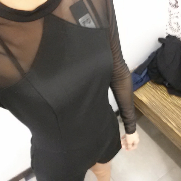 Guess Pants - Guess Black Mesh Romper